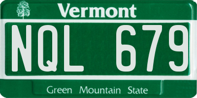 VT license plate NQL679