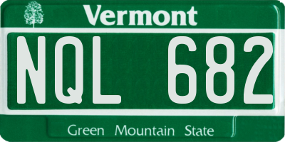 VT license plate NQL682