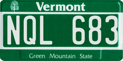 VT license plate NQL683
