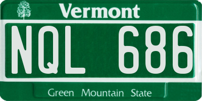 VT license plate NQL686