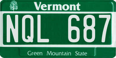 VT license plate NQL687