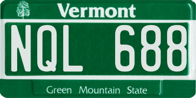VT license plate NQL688