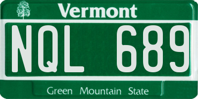 VT license plate NQL689