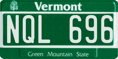 VT license plate NQL696