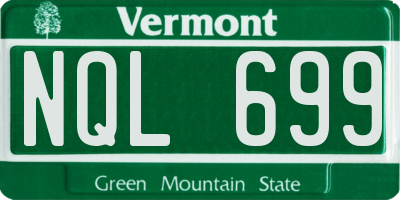 VT license plate NQL699