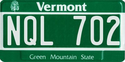 VT license plate NQL702