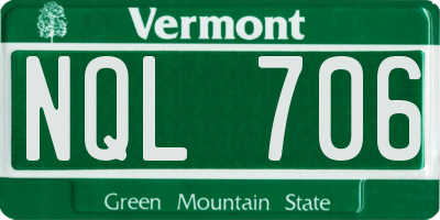 VT license plate NQL706