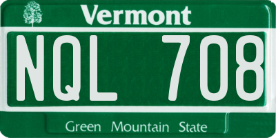 VT license plate NQL708