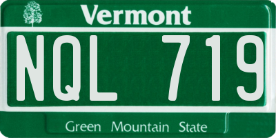 VT license plate NQL719