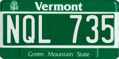VT license plate NQL735
