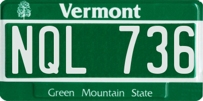 VT license plate NQL736