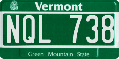 VT license plate NQL738
