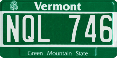 VT license plate NQL746