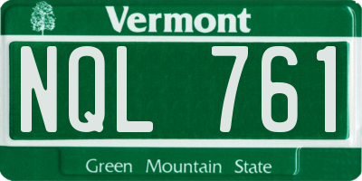 VT license plate NQL761