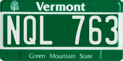 VT license plate NQL763