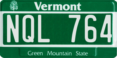 VT license plate NQL764