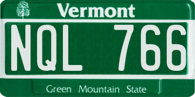 VT license plate NQL766