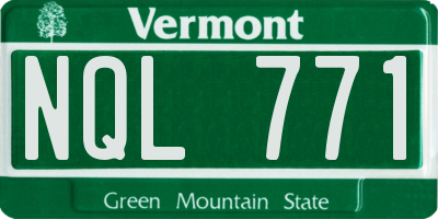 VT license plate NQL771