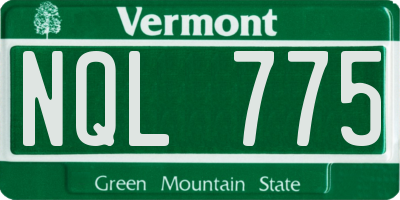 VT license plate NQL775