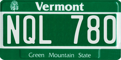 VT license plate NQL780