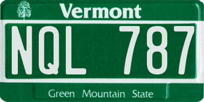 VT license plate NQL787