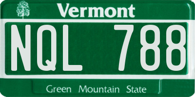 VT license plate NQL788