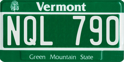 VT license plate NQL790