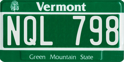 VT license plate NQL798