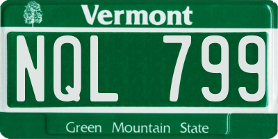 VT license plate NQL799