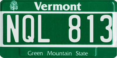VT license plate NQL813