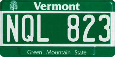 VT license plate NQL823