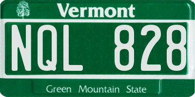 VT license plate NQL828