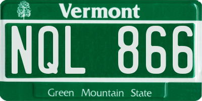 VT license plate NQL866