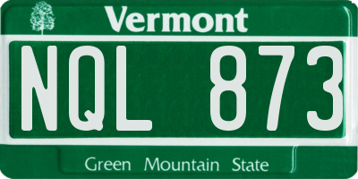 VT license plate NQL873