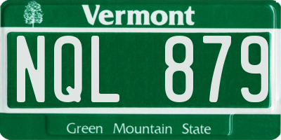 VT license plate NQL879