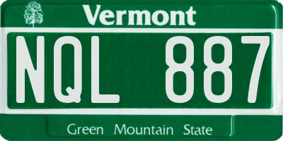 VT license plate NQL887