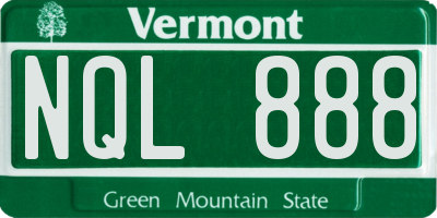 VT license plate NQL888