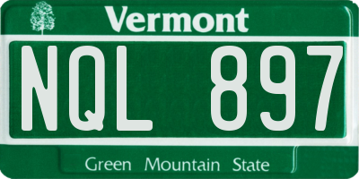 VT license plate NQL897