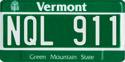 VT license plate NQL911