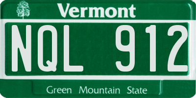 VT license plate NQL912