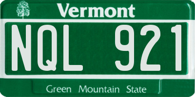 VT license plate NQL921
