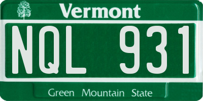VT license plate NQL931