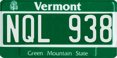 VT license plate NQL938