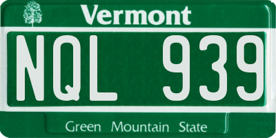 VT license plate NQL939