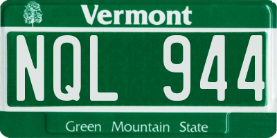 VT license plate NQL944
