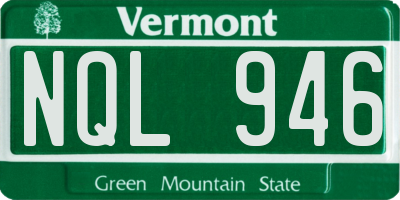VT license plate NQL946