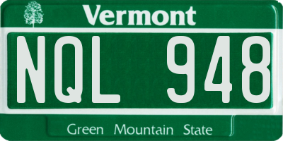 VT license plate NQL948