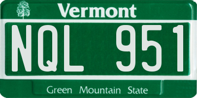 VT license plate NQL951