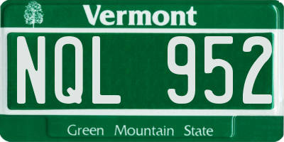 VT license plate NQL952