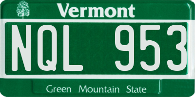 VT license plate NQL953